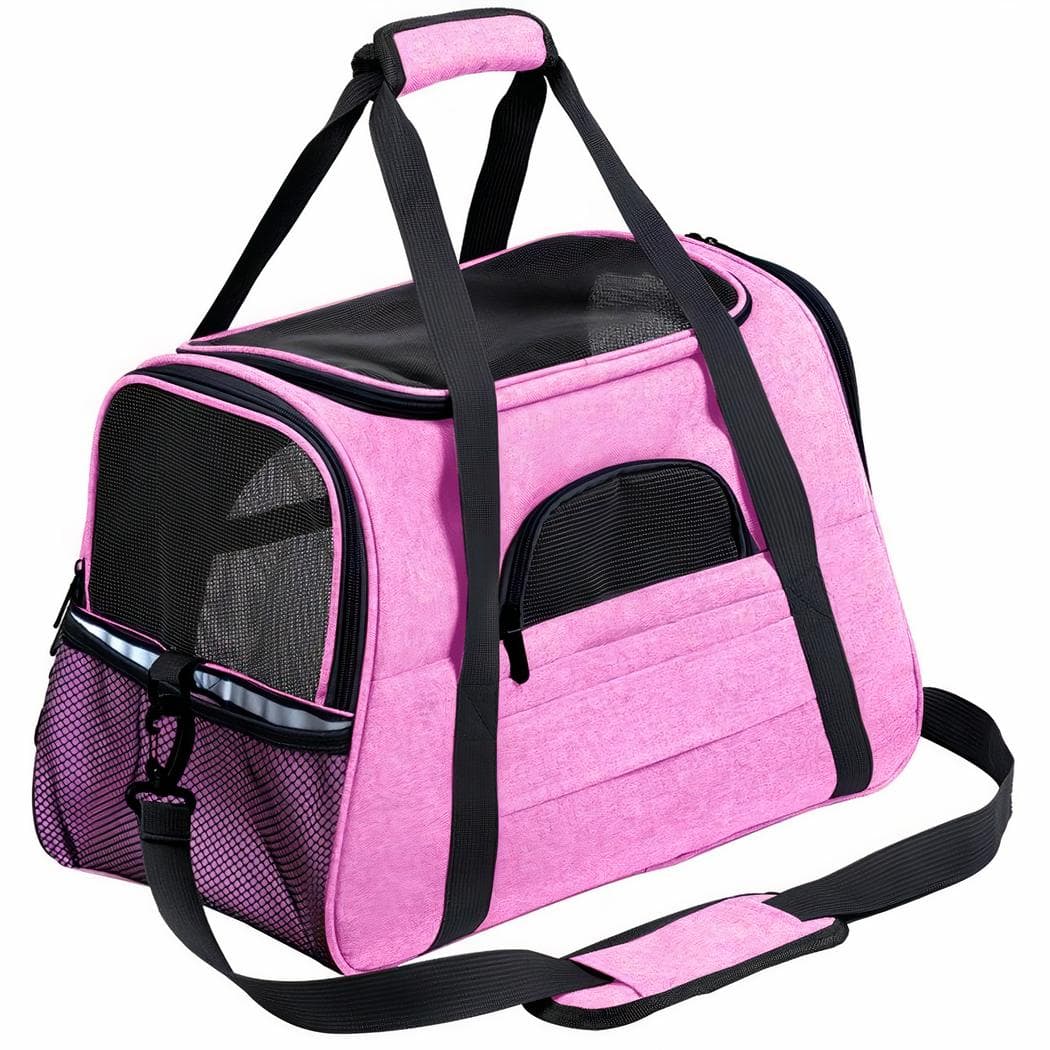 Sac à dos de voyage en maille pour animaux - rose,m