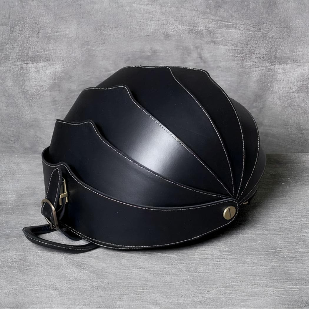 Sac à dos en cuir style scarabée - noir