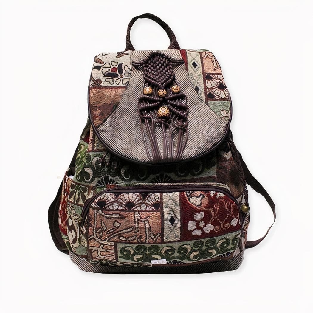 Sac à dos vintage motif ethnique