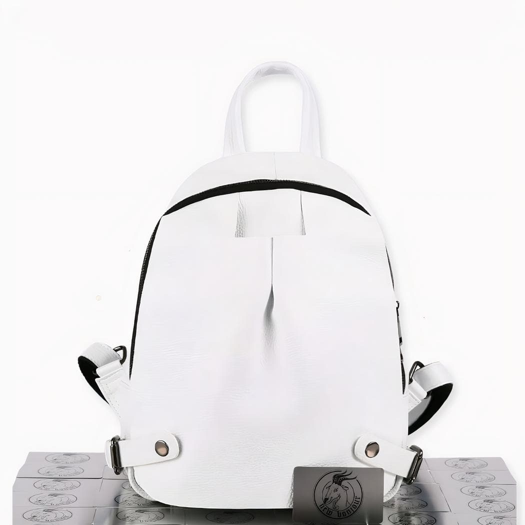 Sac à dos luxe en cuir blanc