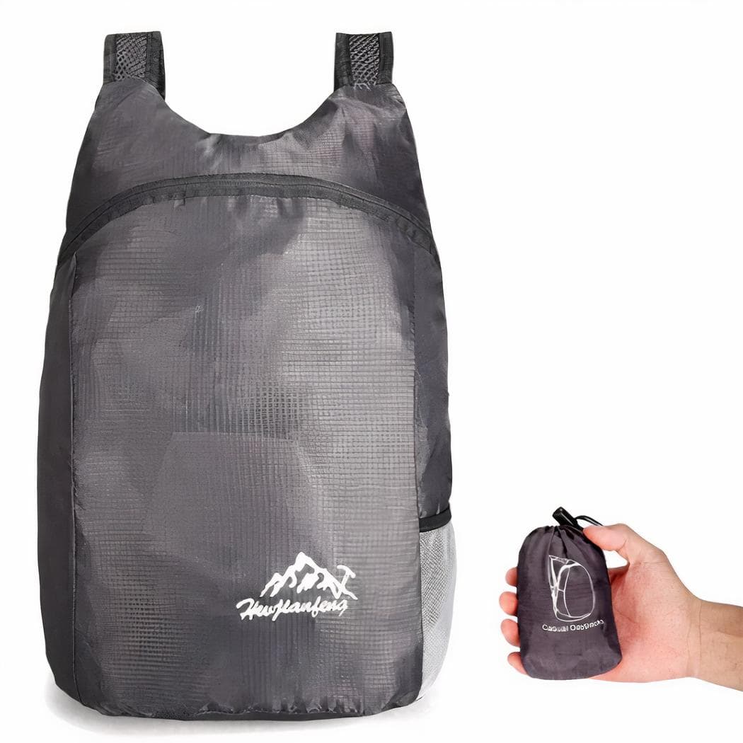 Sac à dos étanche de randonnée pliable - gris