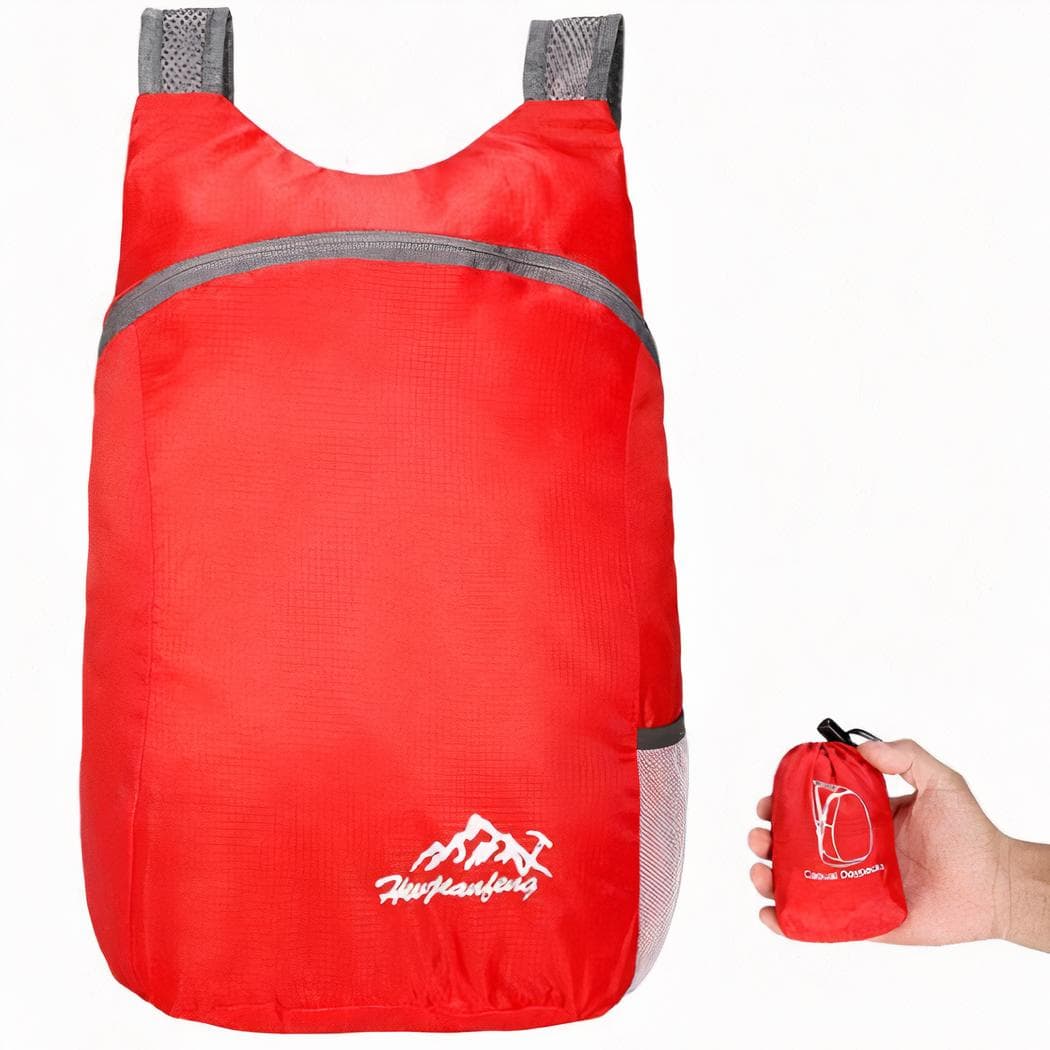 Sac à dos étanche de randonnée pliable - rouge