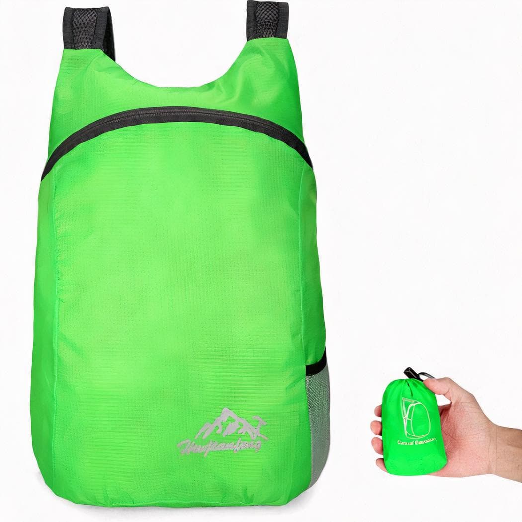 Sac à dos étanche de randonnée pliable - vert
