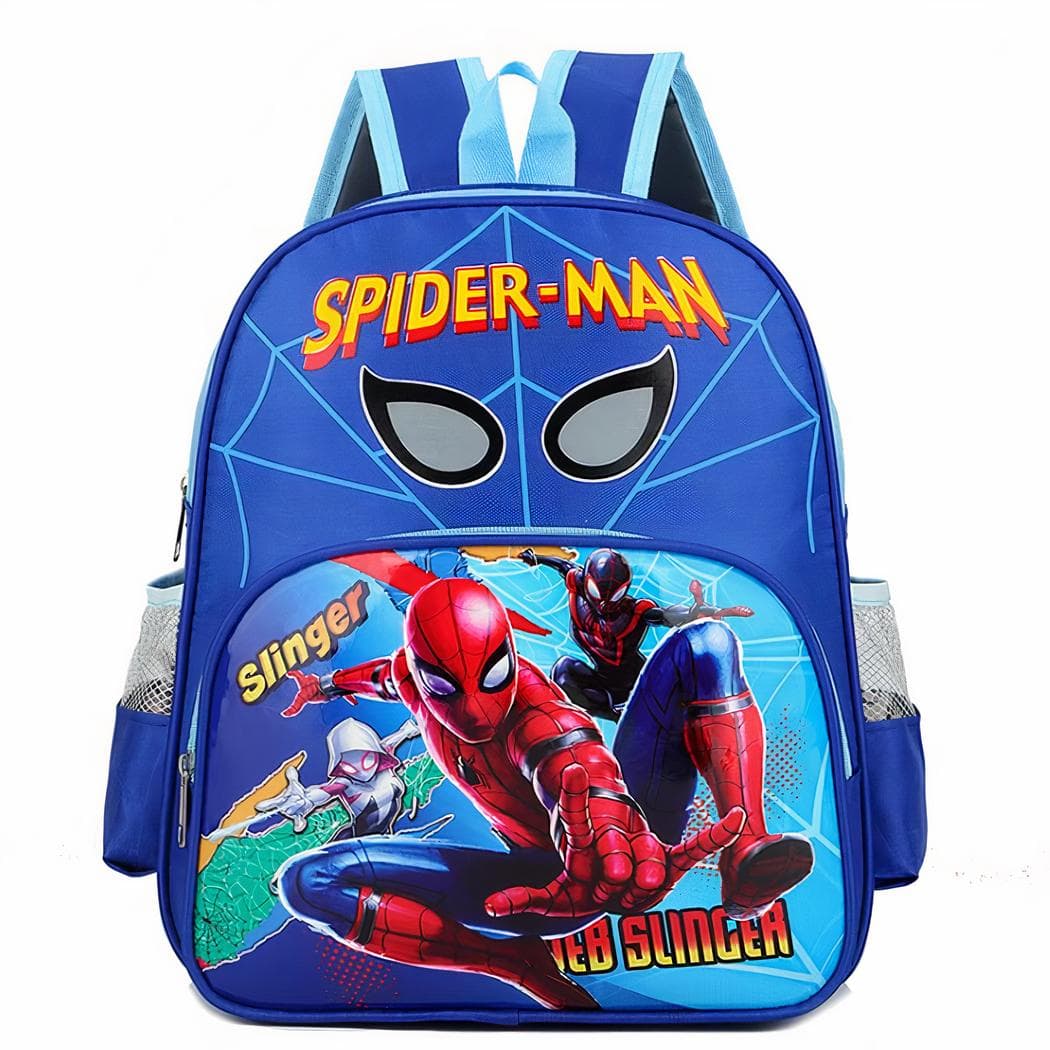 Sac à dos d'école Spiderman et ses amis - bleu