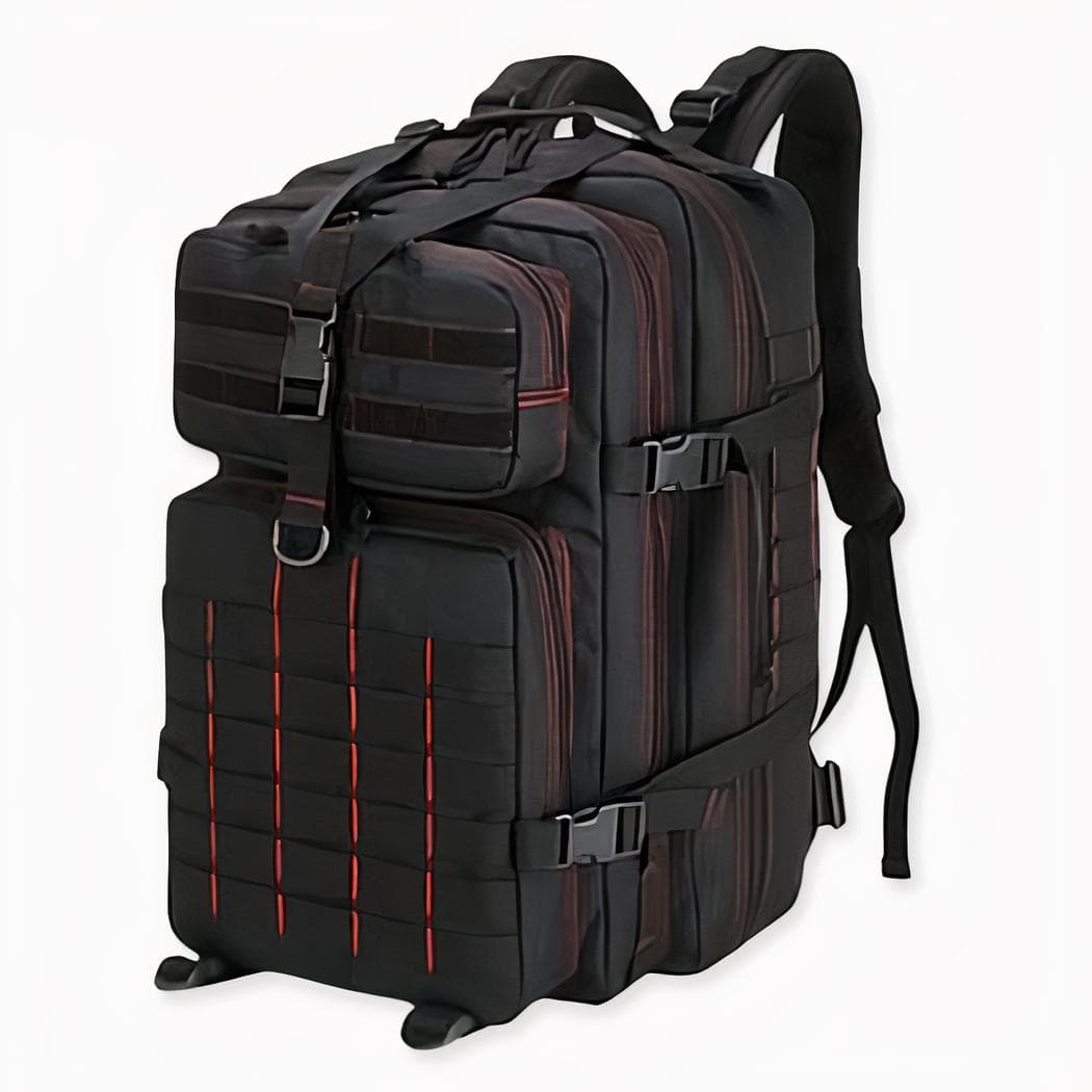 Sac à dos militaire noir étanche avec capacité de 50L