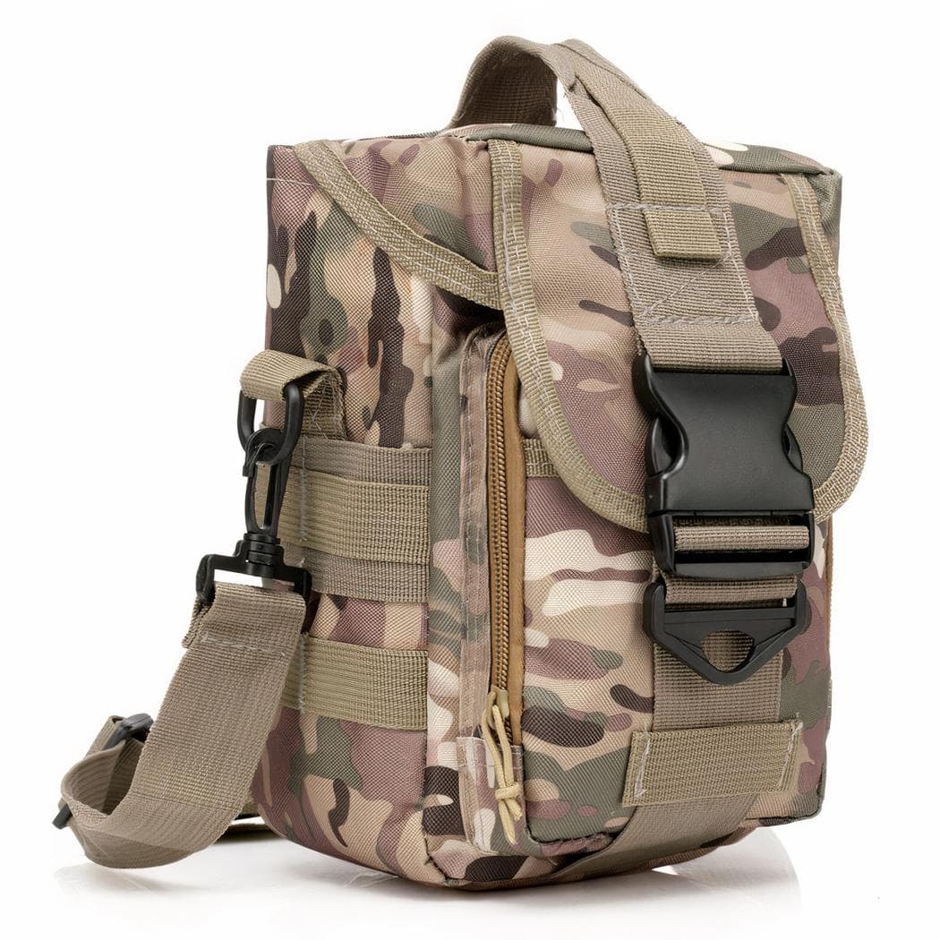 Sac à bandoulière militaire souple et imperméable - gris