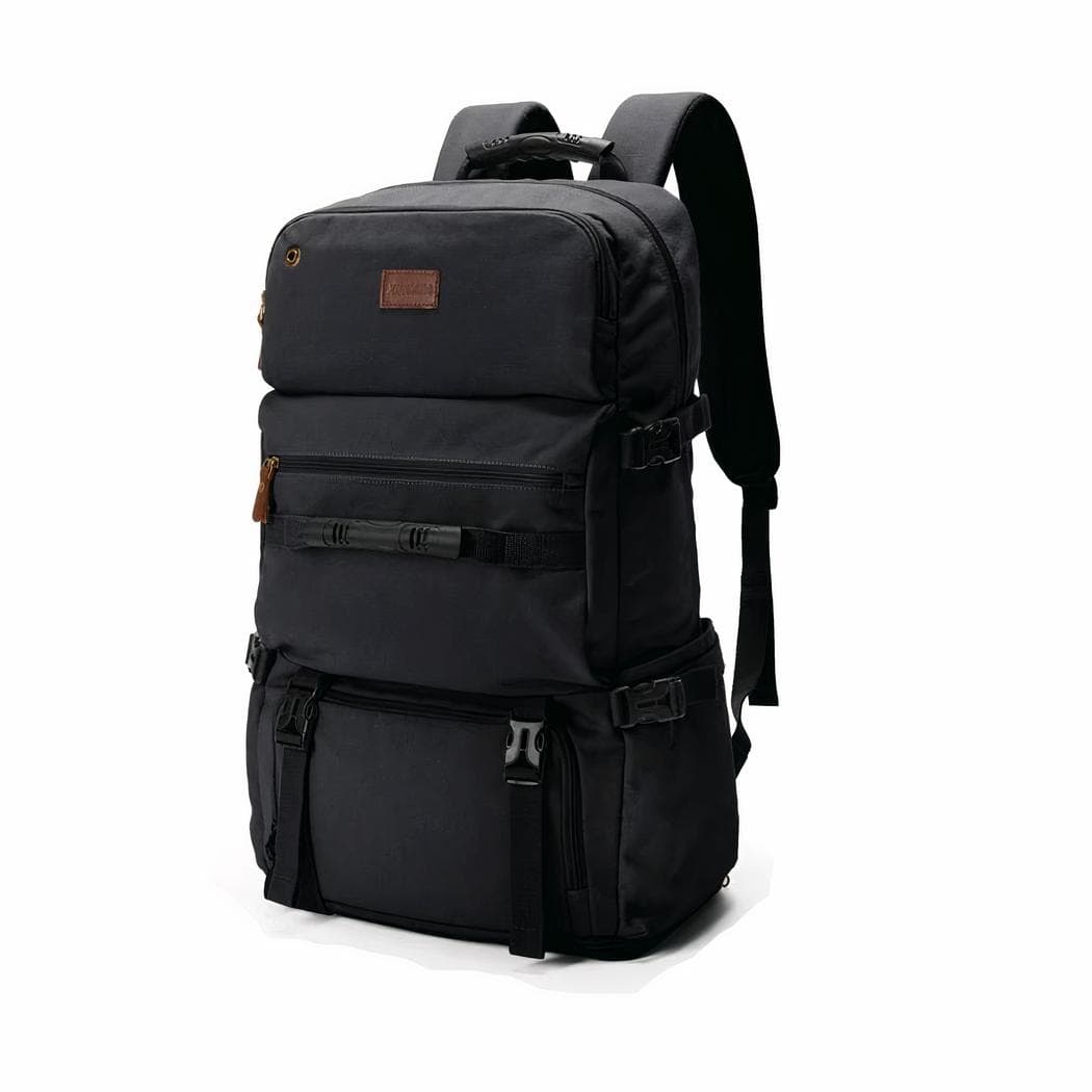 Sac à dos de voyage en toile style militaire - noir,80-l