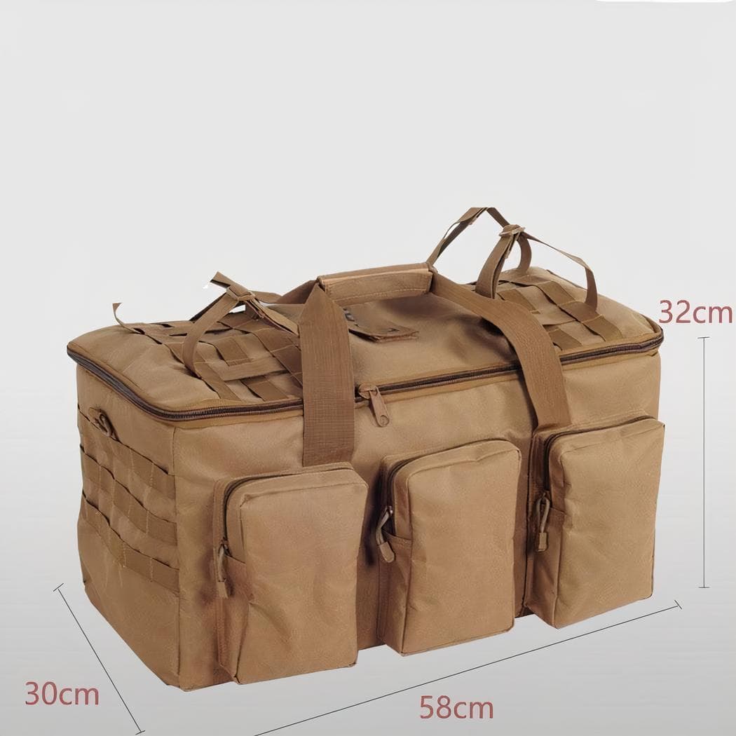 Sac à dos militaire grande capacité camouflage 50L - marron