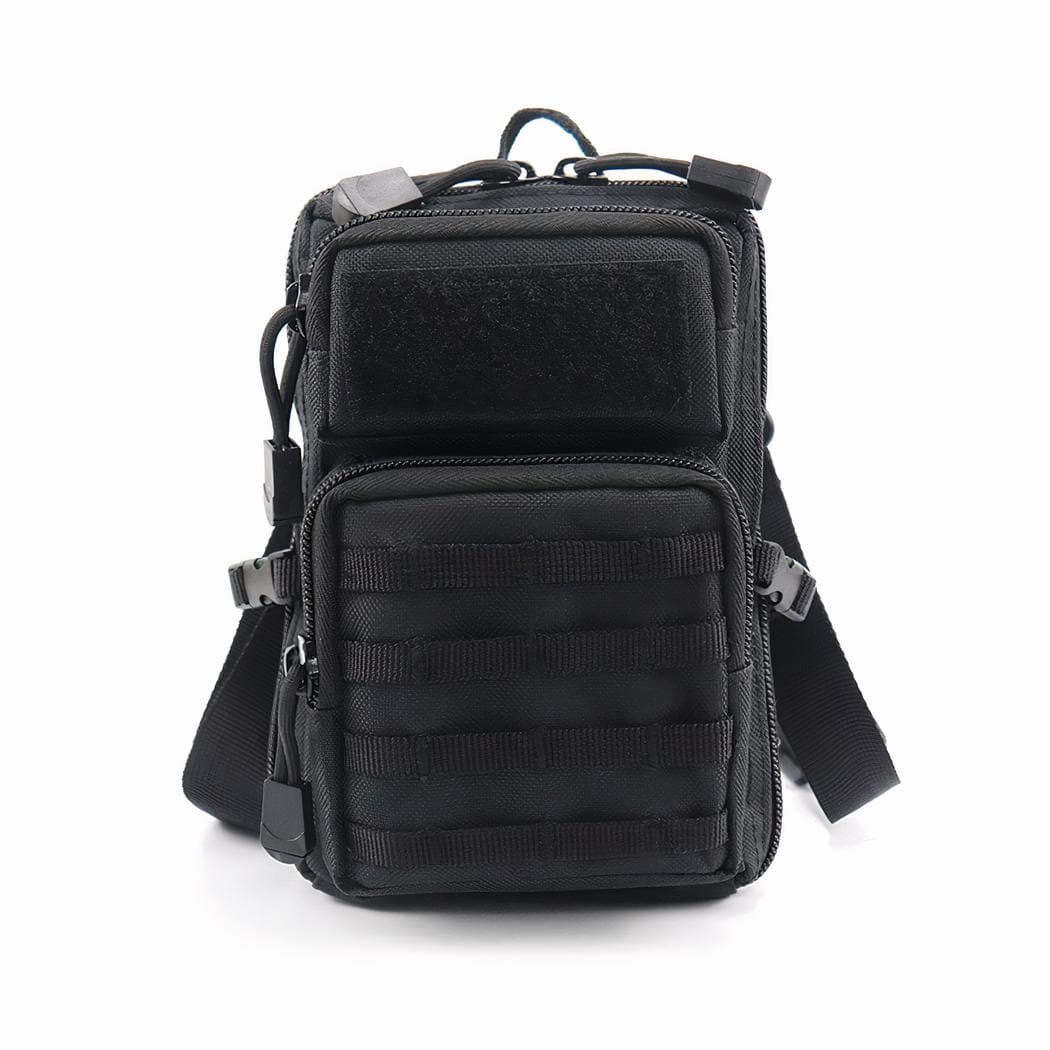 Sacoche à bandoulière homme avec ceinture de hanche - noir