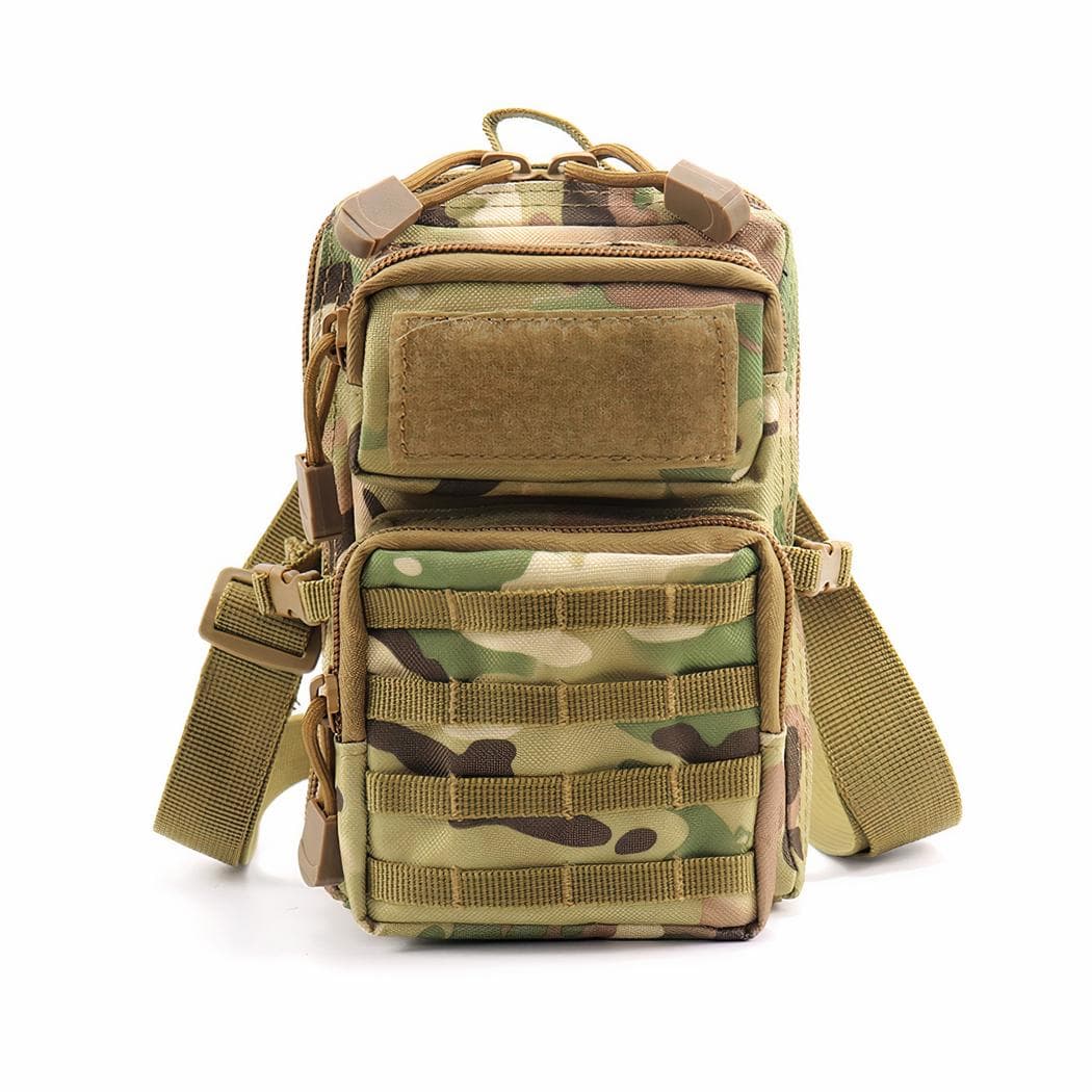 Sacoche à bandoulière homme avec ceinture de hanche - multicolore