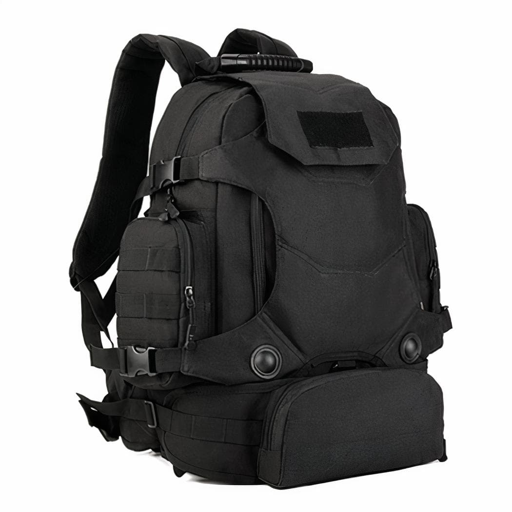 Sac à dos militaire multifonction 3 en 1 avec capacité de 40l - noir