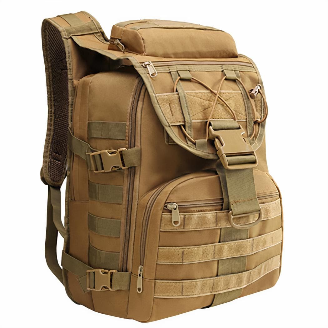 Sac à dos militaire sports de plein air - marron