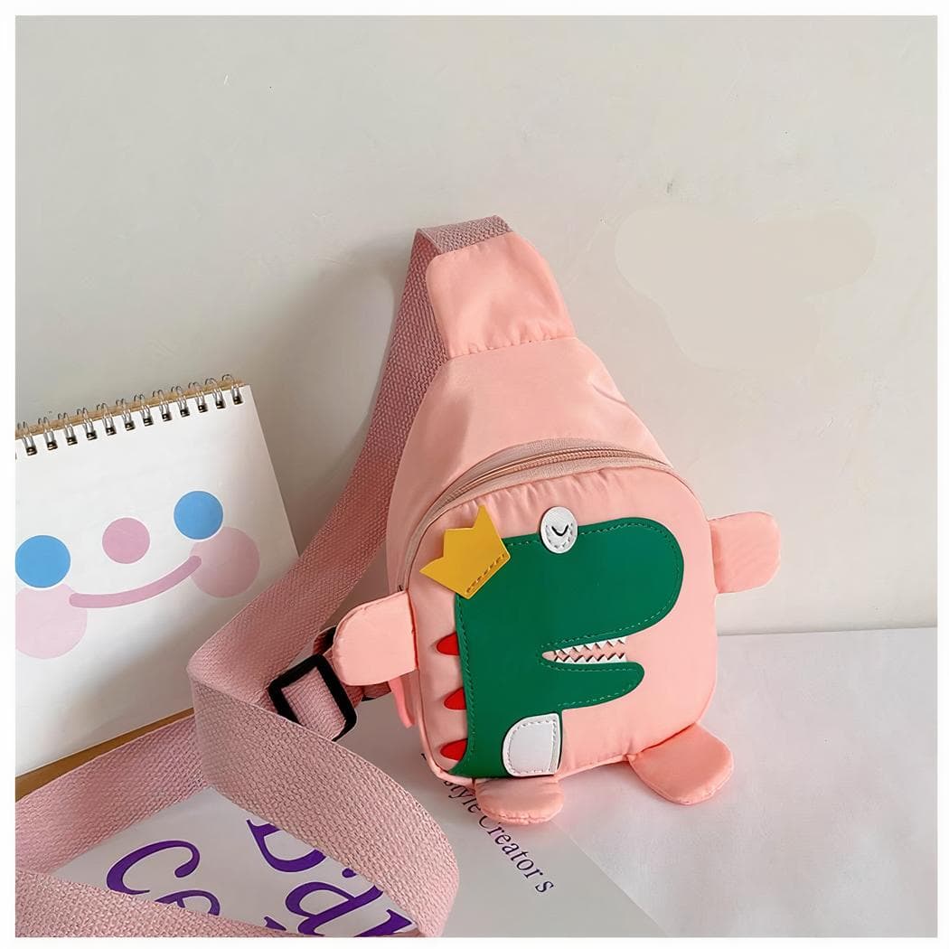 Sac à dos en forme de dinosaure pour enfants - rose
