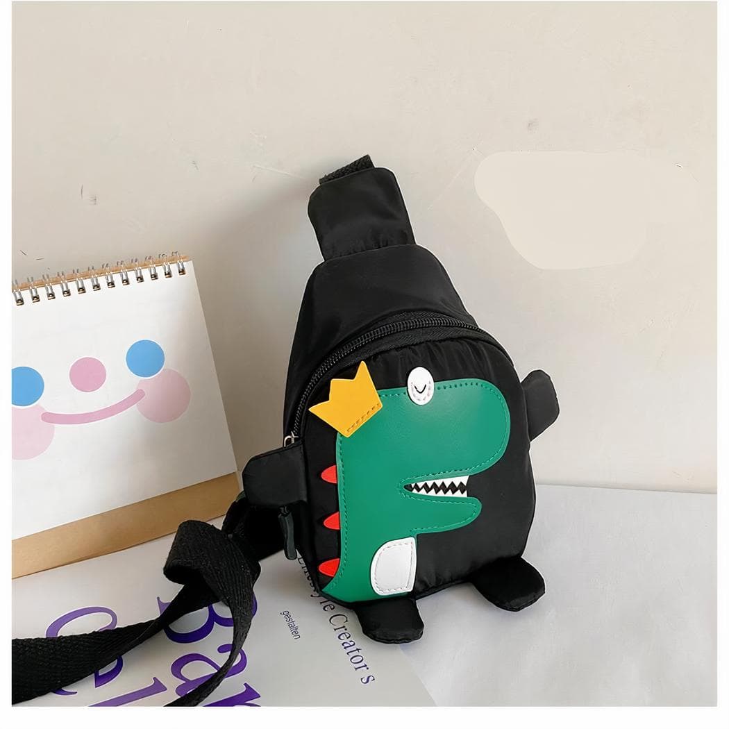 Sac à dos en forme de dinosaure pour enfants - noir
