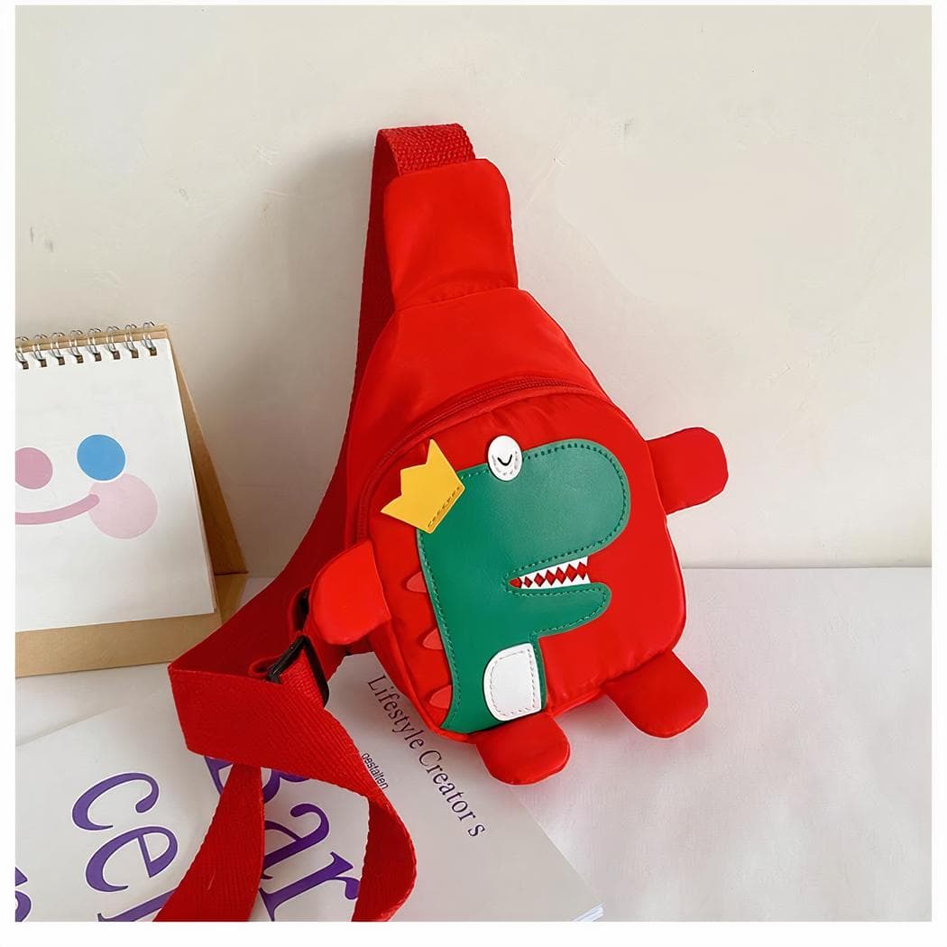 Sac à dos en forme de dinosaure pour enfants - rouge