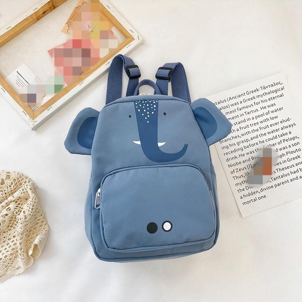 Sac à dos aux motifs d'animaux colorés - bleu