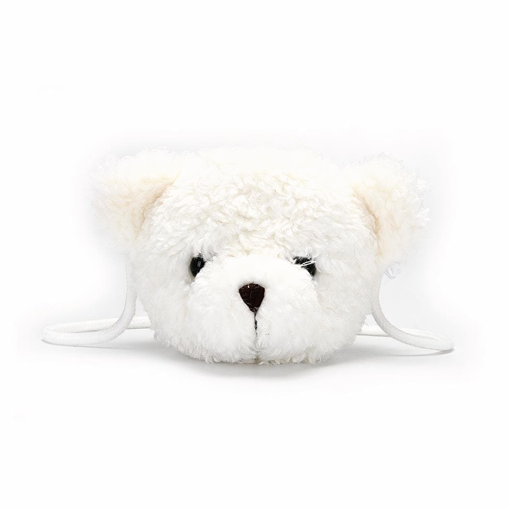 Sac à bandoulière avec ourson en peluche pour enfants - blanc