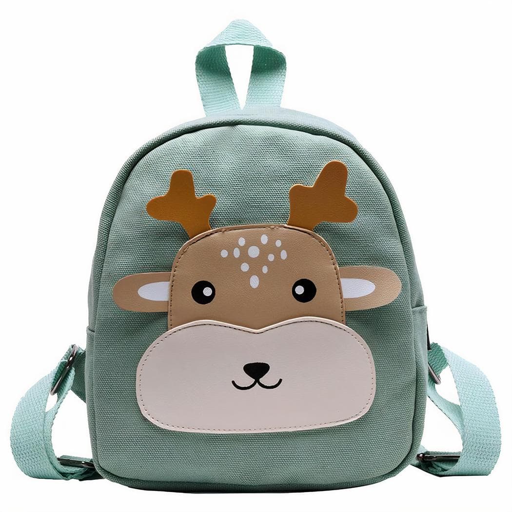 Sac à dos d'école avec son petit cerf pour enfants - bleu
