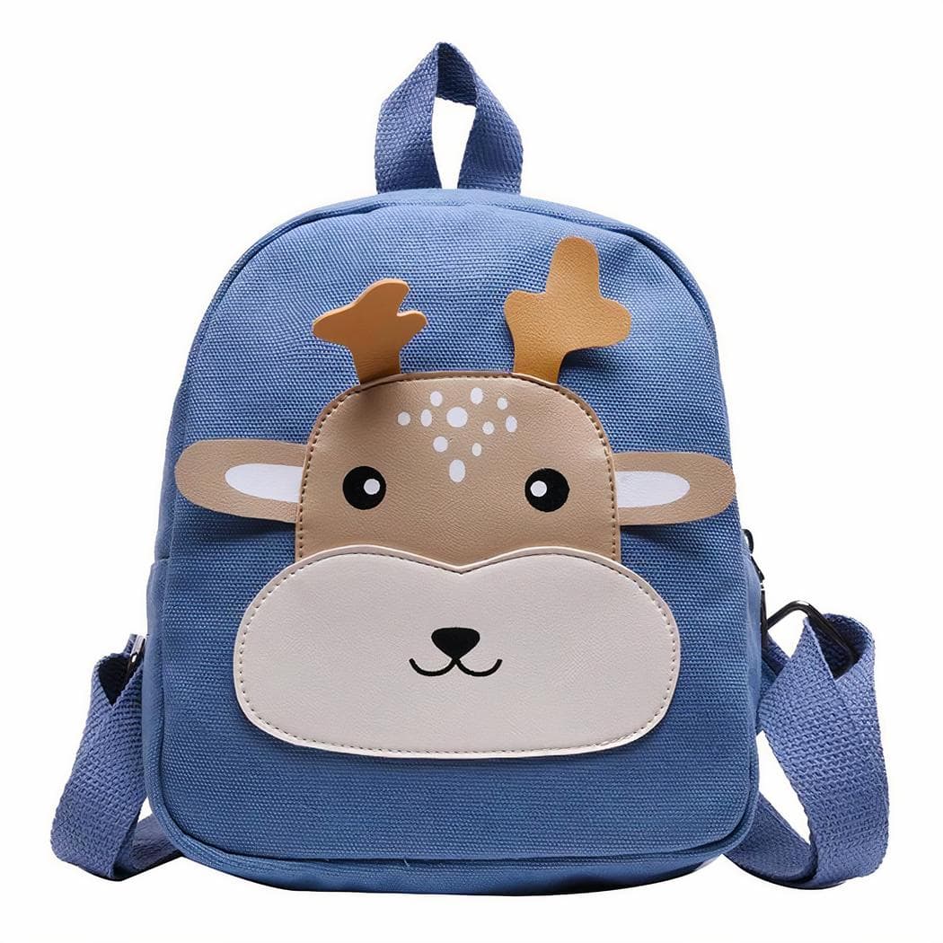 Sac à dos d'école avec son petit cerf pour enfants - violet