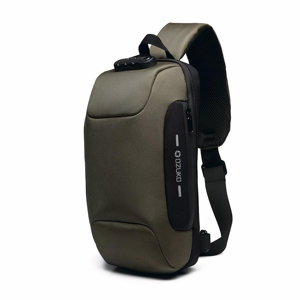 Sac à bandoulière avec antivol - vert,m