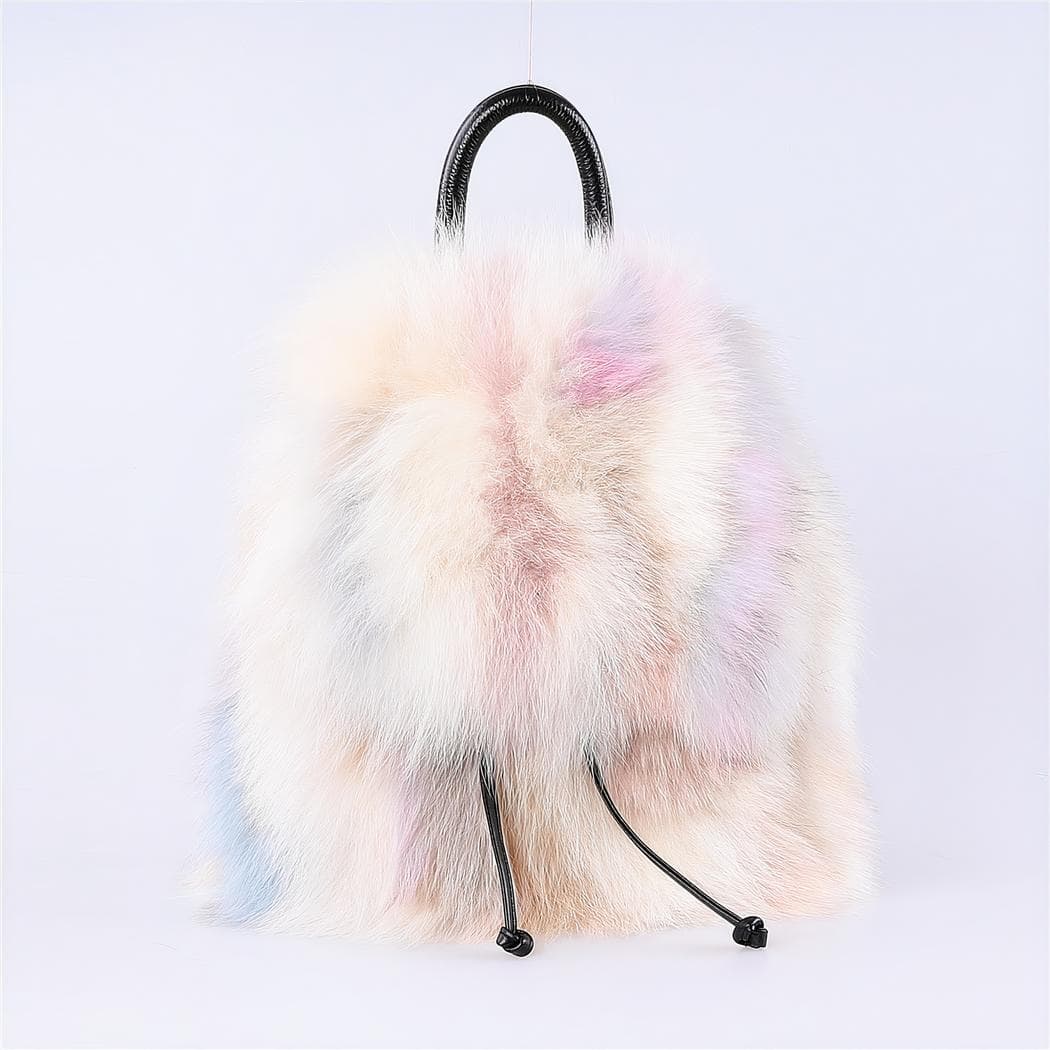 Sac à dos en fourrure - blanc