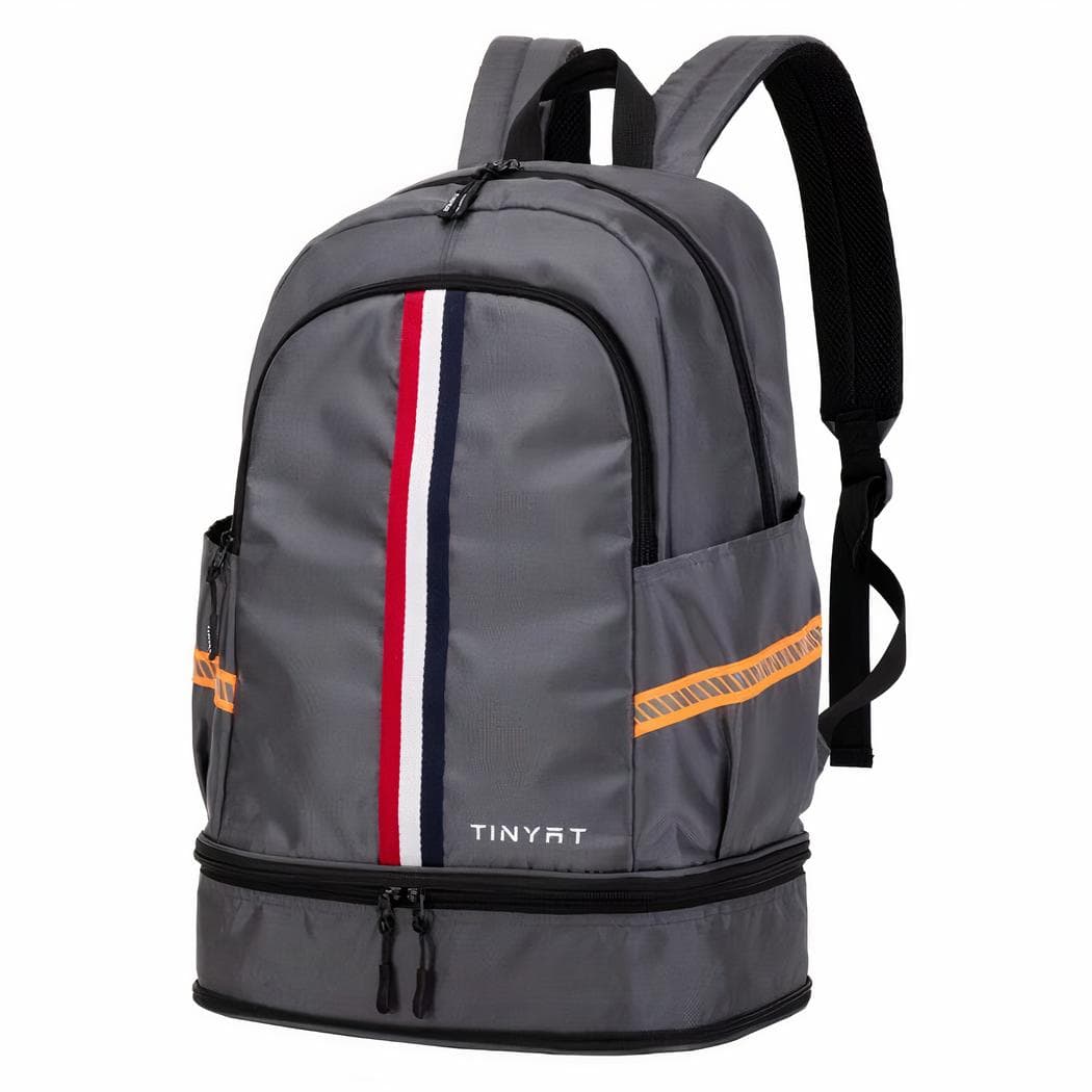 Sac à dos pliable avec emplacement spécial pour chaussures - gris