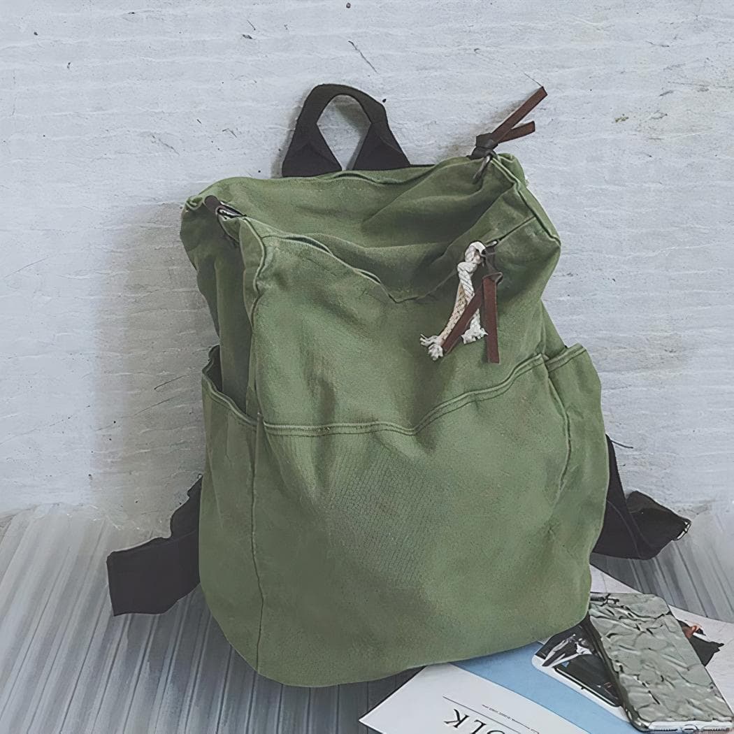 Sac à dos de voyage en toile - vert