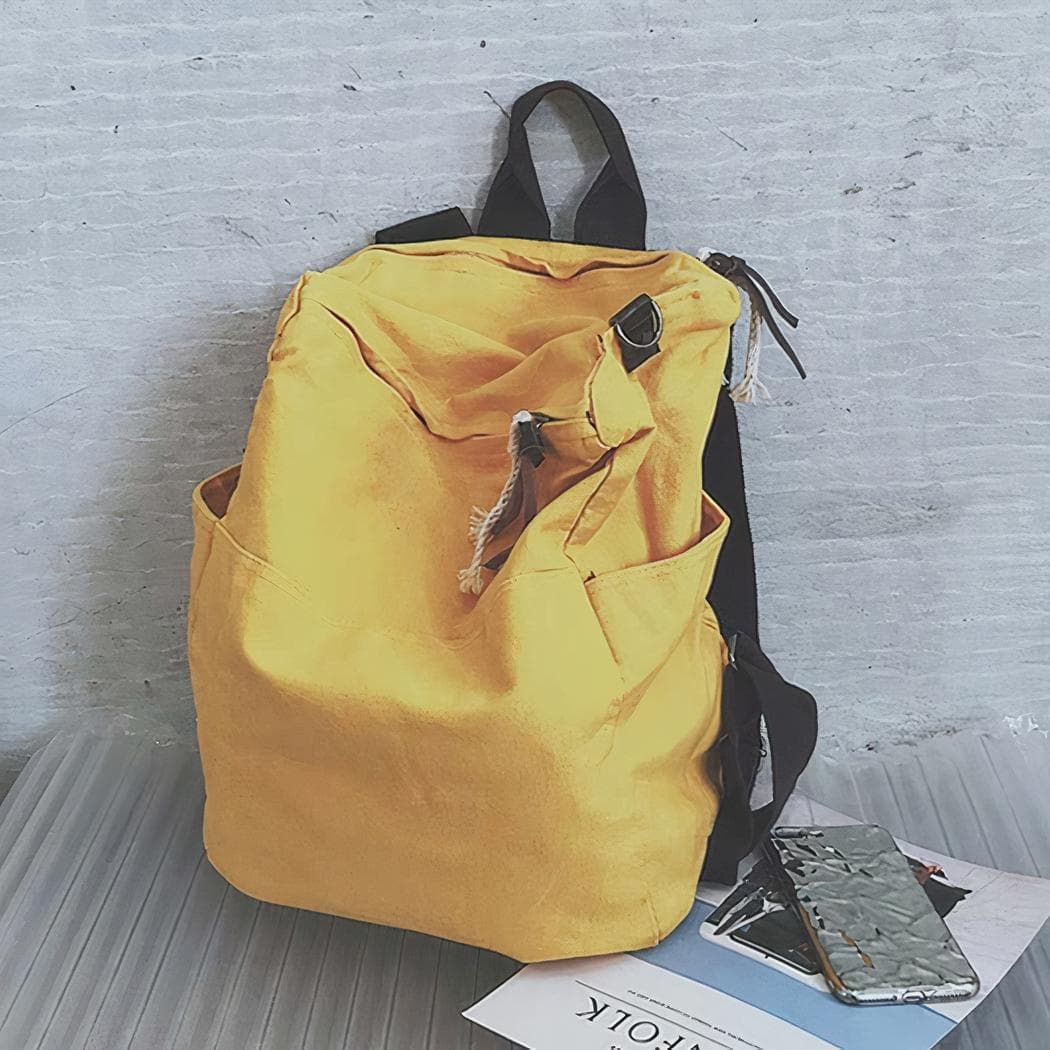 Sac à dos de voyage en toile - jaune