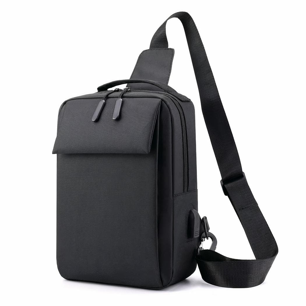 Sac à bandoulière en Nylon pour homme - noir