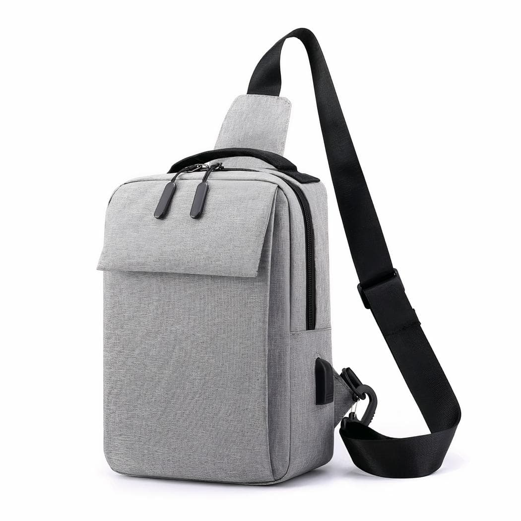 Sac à bandoulière en Nylon pour homme - gris