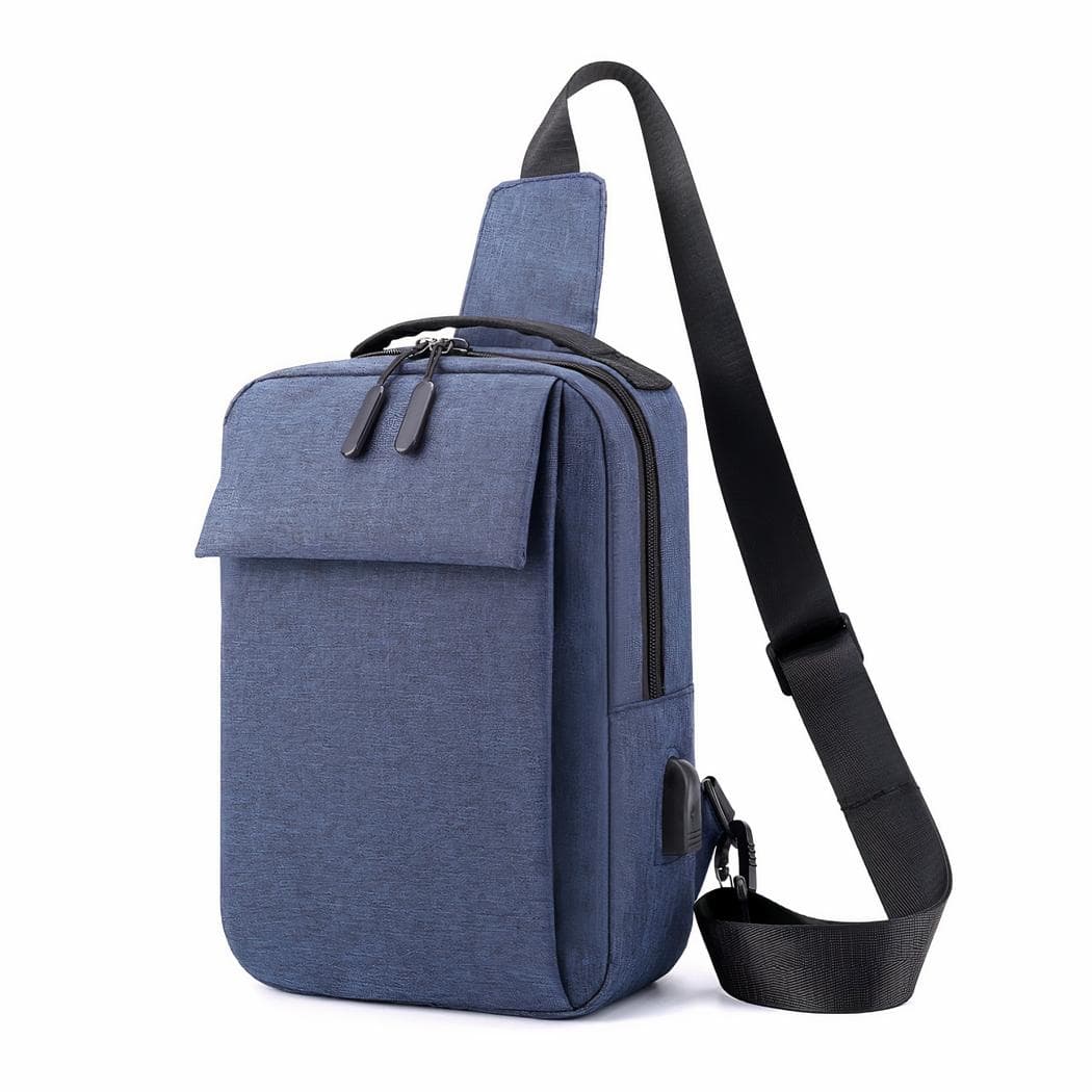 Sac à bandoulière en Nylon pour homme - bleu