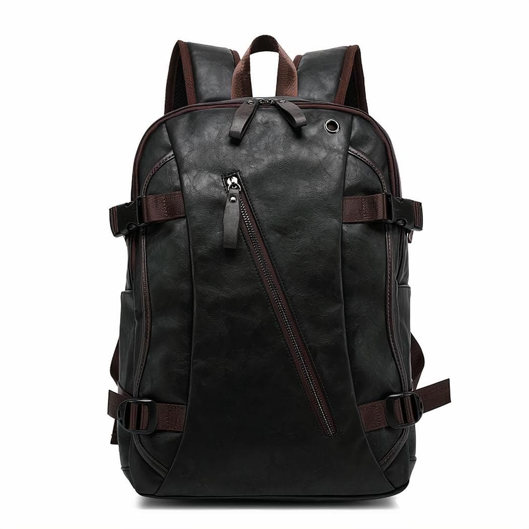 Sac à dos vintage en simili cuir pour homme - multicolore