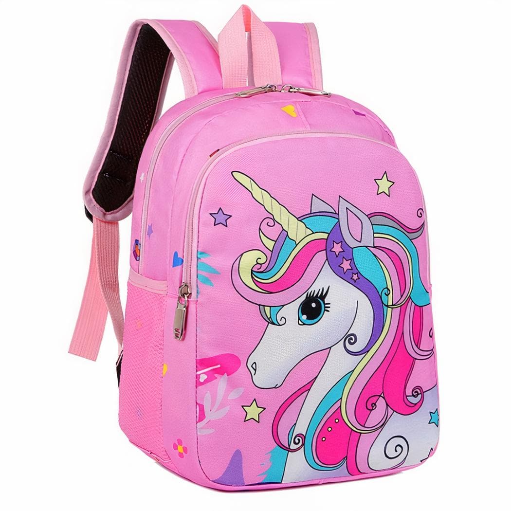 Sac à dos d'école rose avec licorne - rose