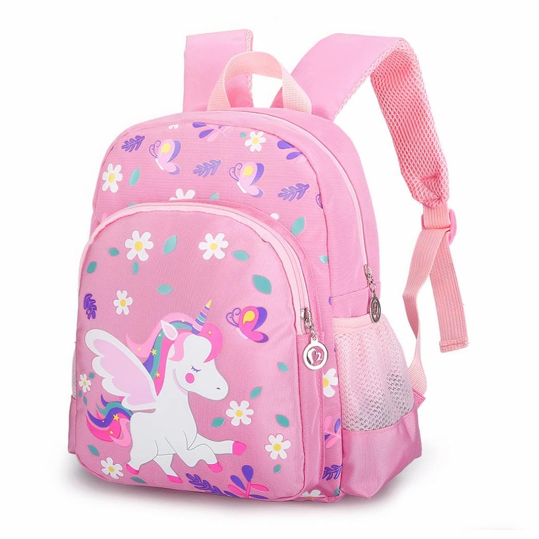 Sac à dos licorne avec fleurs - rose