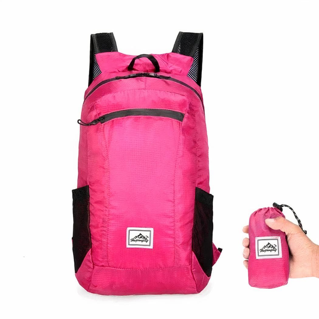 Sac à dos de ski léger et pliable - rose