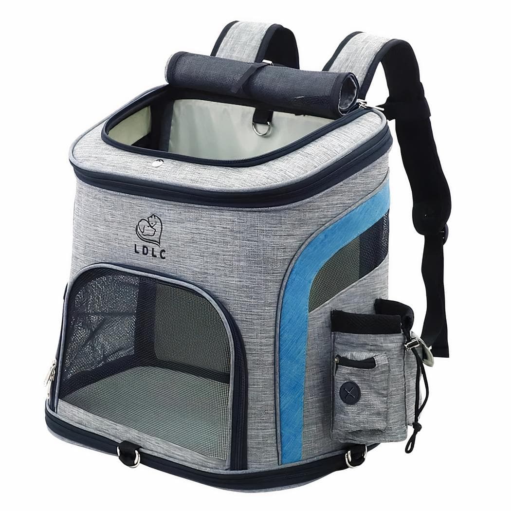 Sac à dos pour chat double ouverture - bleu,l