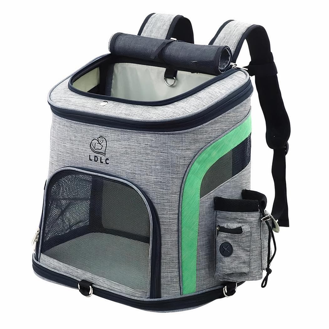 Sac à dos pour chat double ouverture - vert,m