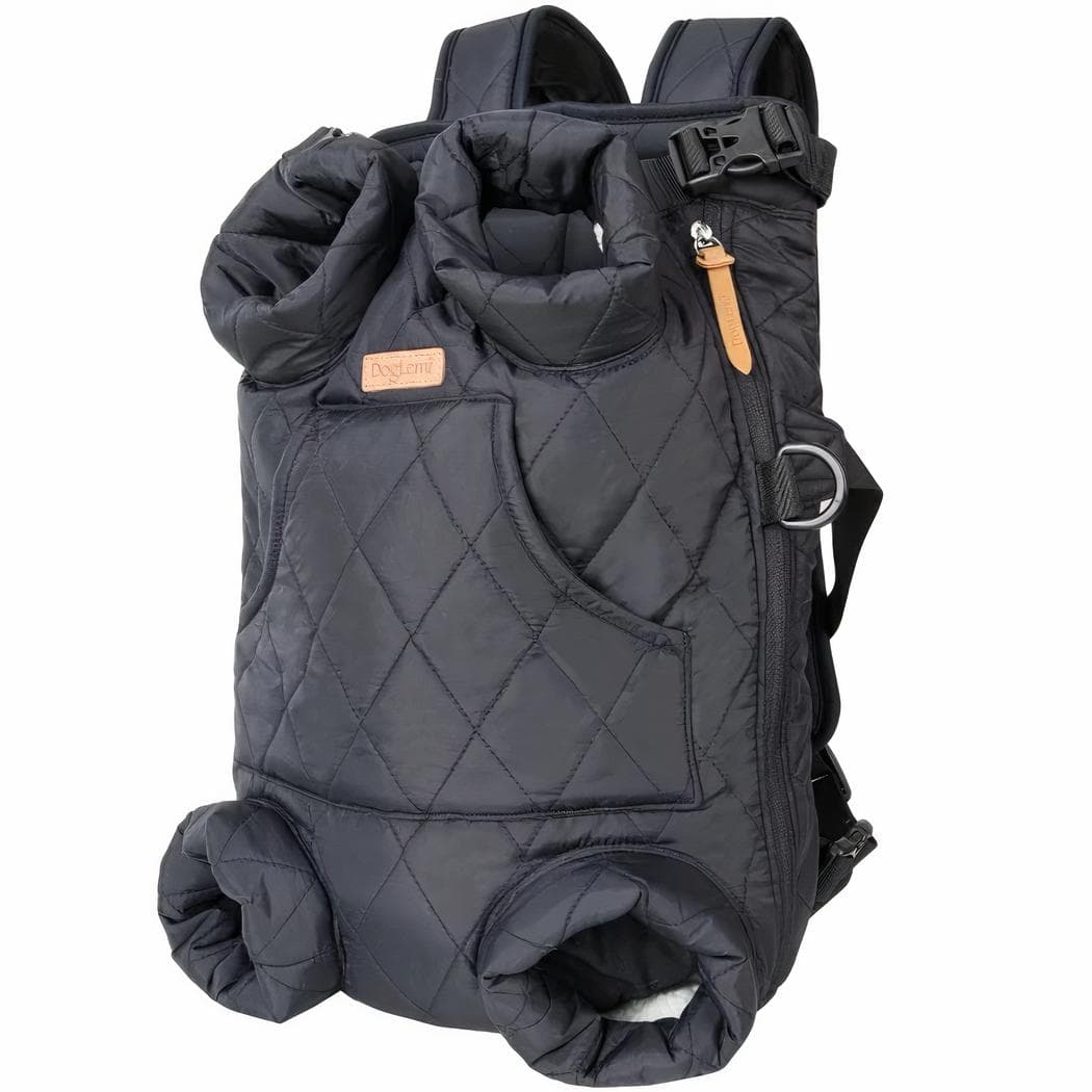 Sac à dos pour chien en matière polaire - noir