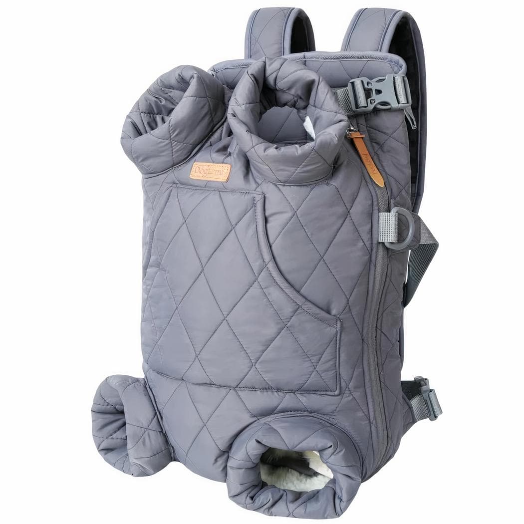 Sac à dos pour chien en matière polaire - gris