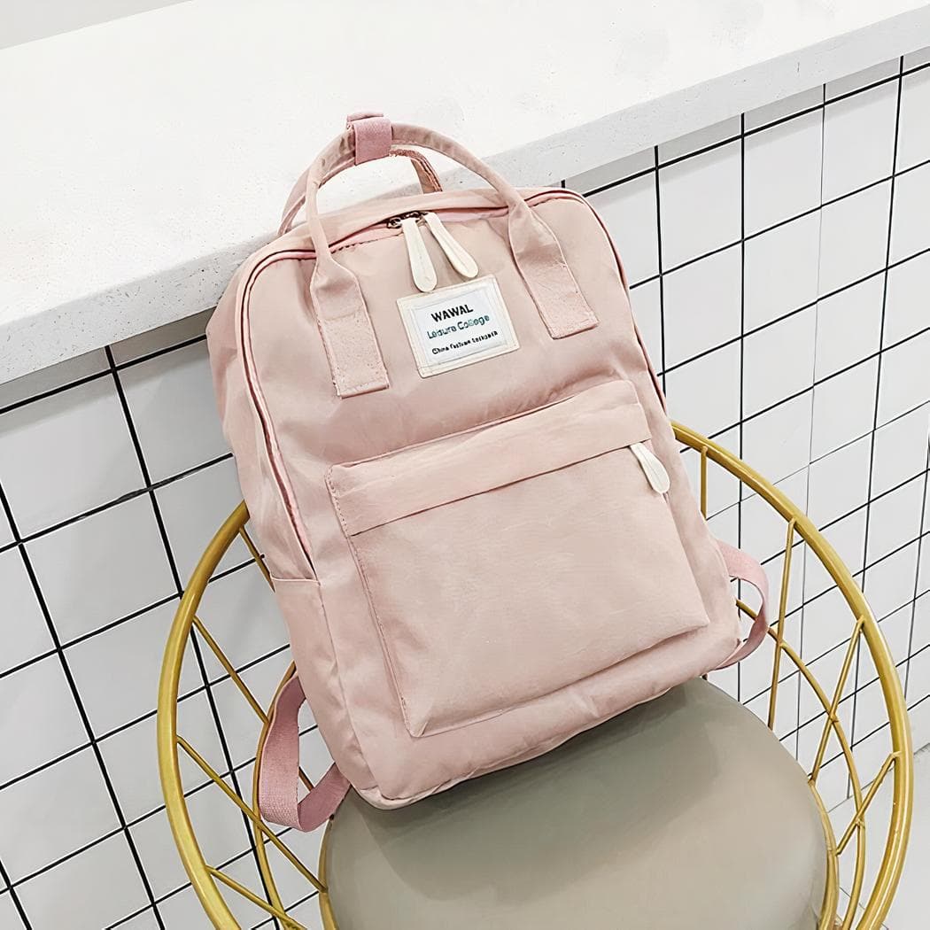 Sac à dos en toile pour ordinateur portable 15 pouces - rose