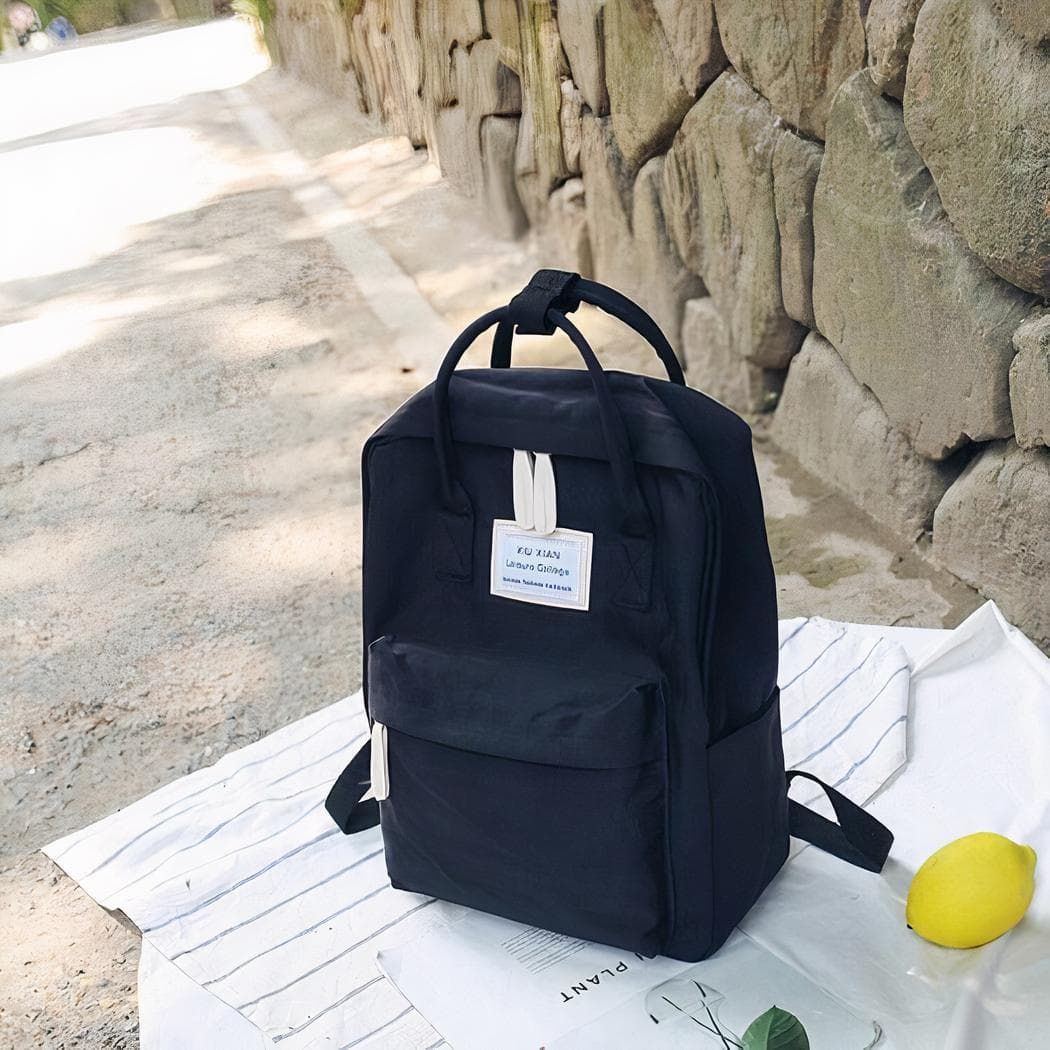 Sac à dos en toile pour ordinateur portable 15 pouces - noir