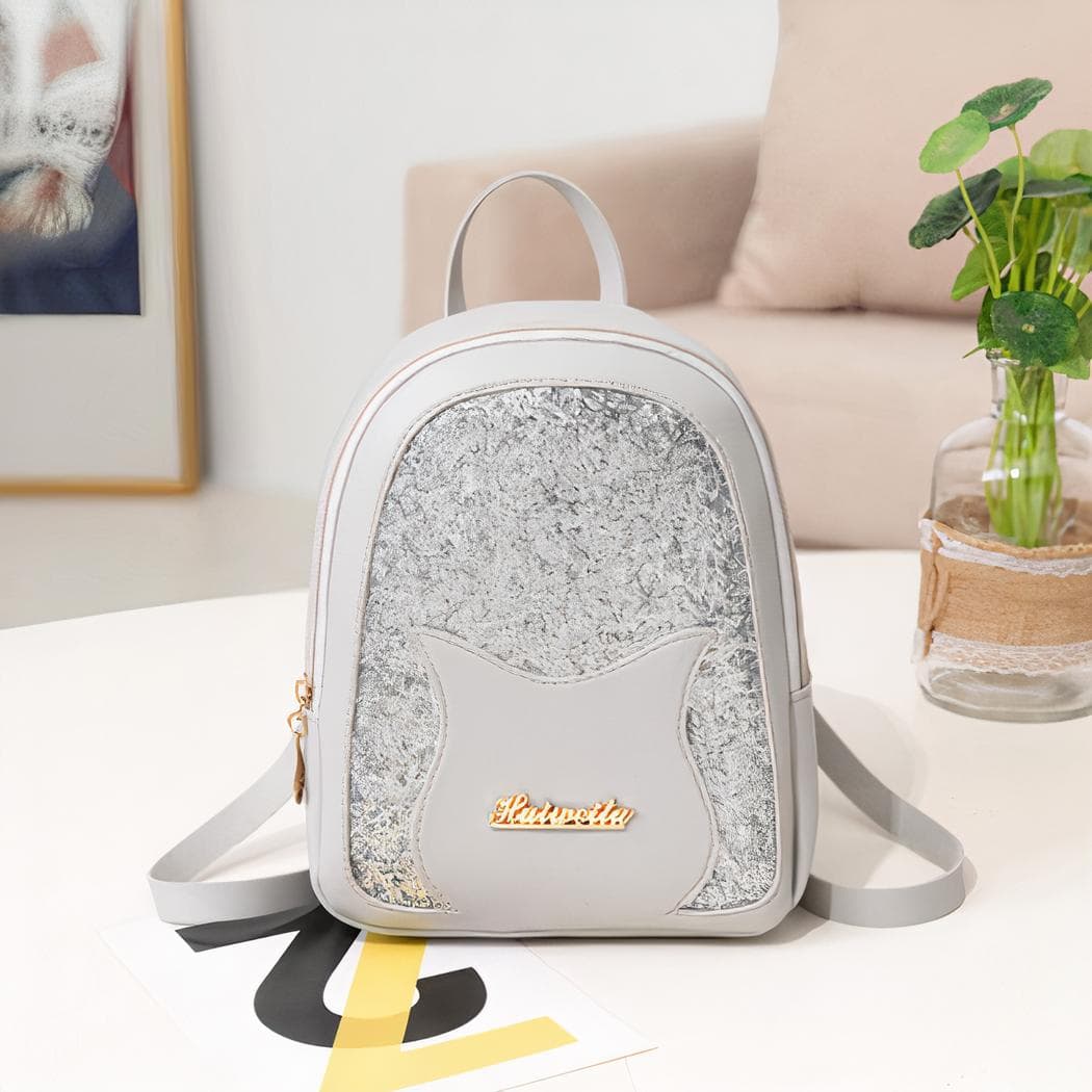 Mini sac à dos à paillette pour fille - gris,20-litres