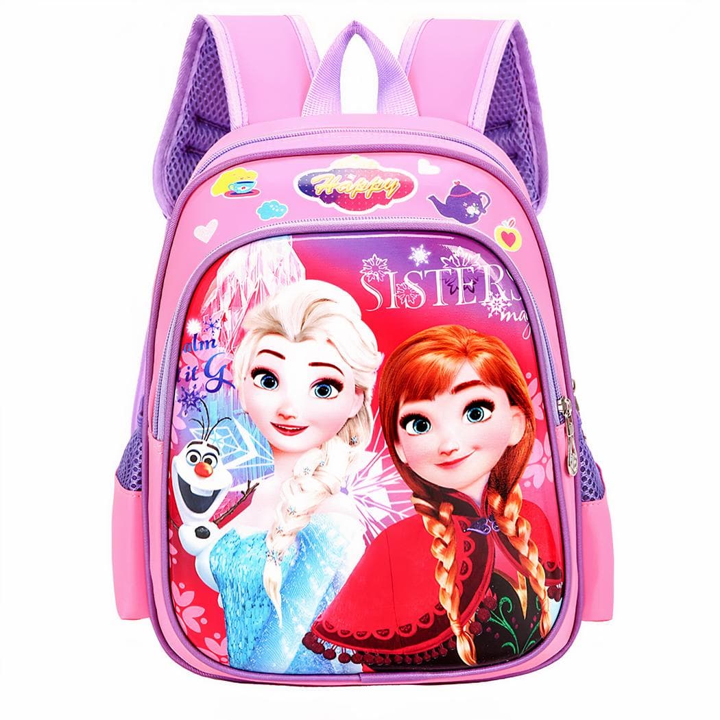 Sac à dos princesse Anna et Elsa Reine des neiges - violet