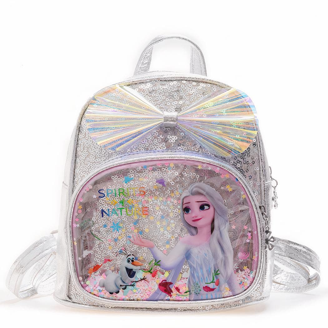 Sac à dos à paillettes la reine des neiges Elsa - blanc