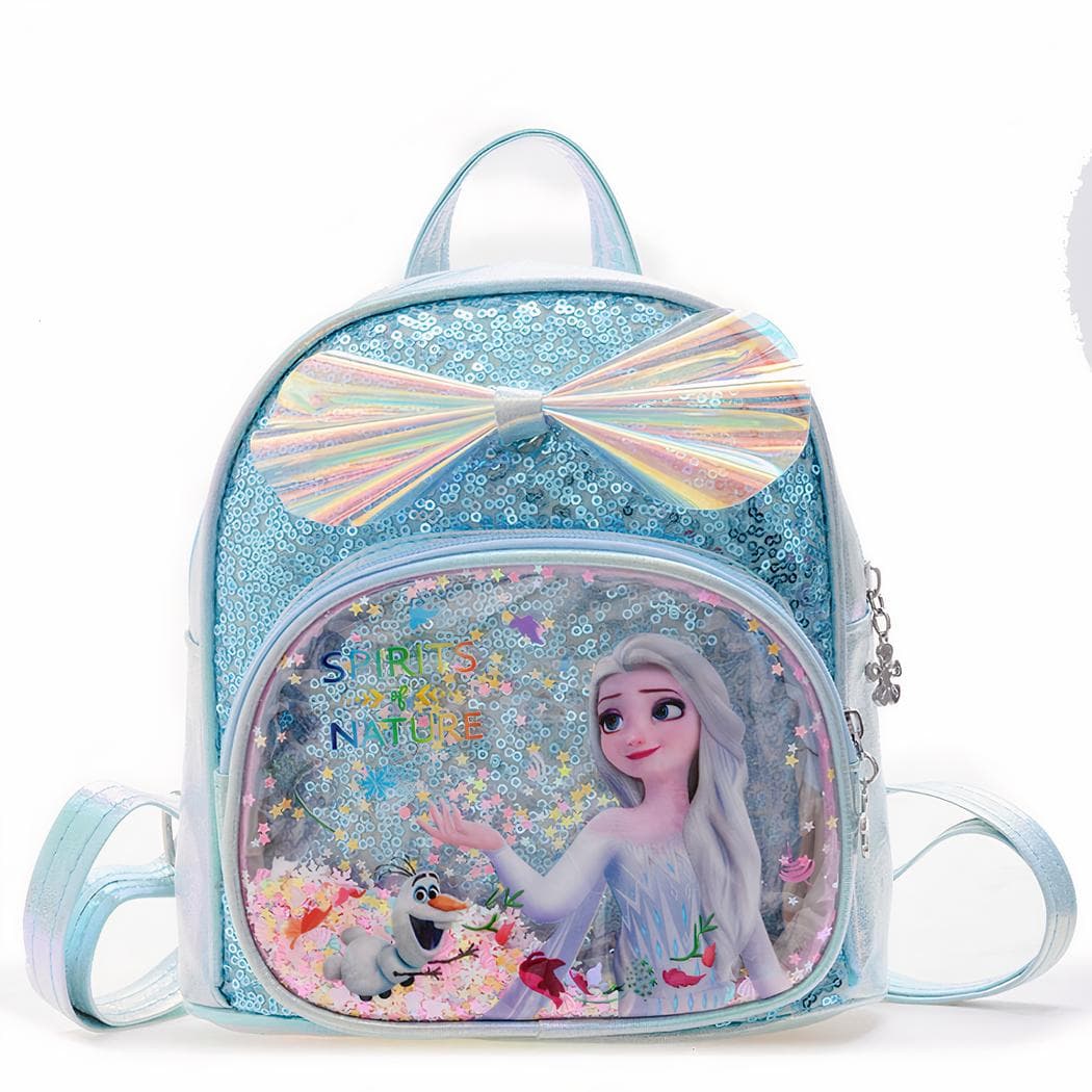 Sac à dos à paillettes la reine des neiges Elsa - bleu