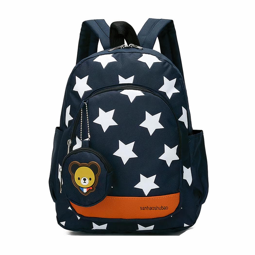 Sac à dos avec pendentif motif ours - noir