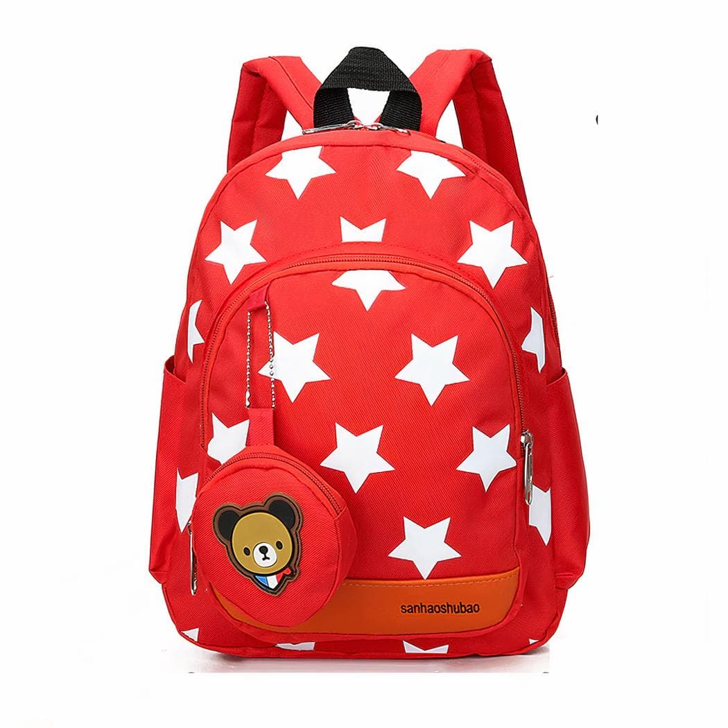 Sac à dos avec pendentif motif ours - rouge
