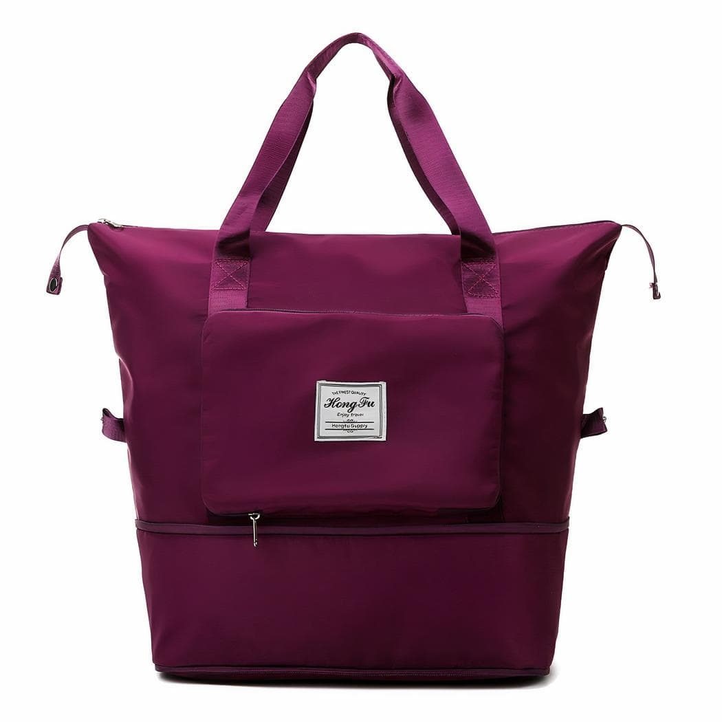 Sac cabas imperméable et pliable - rouge