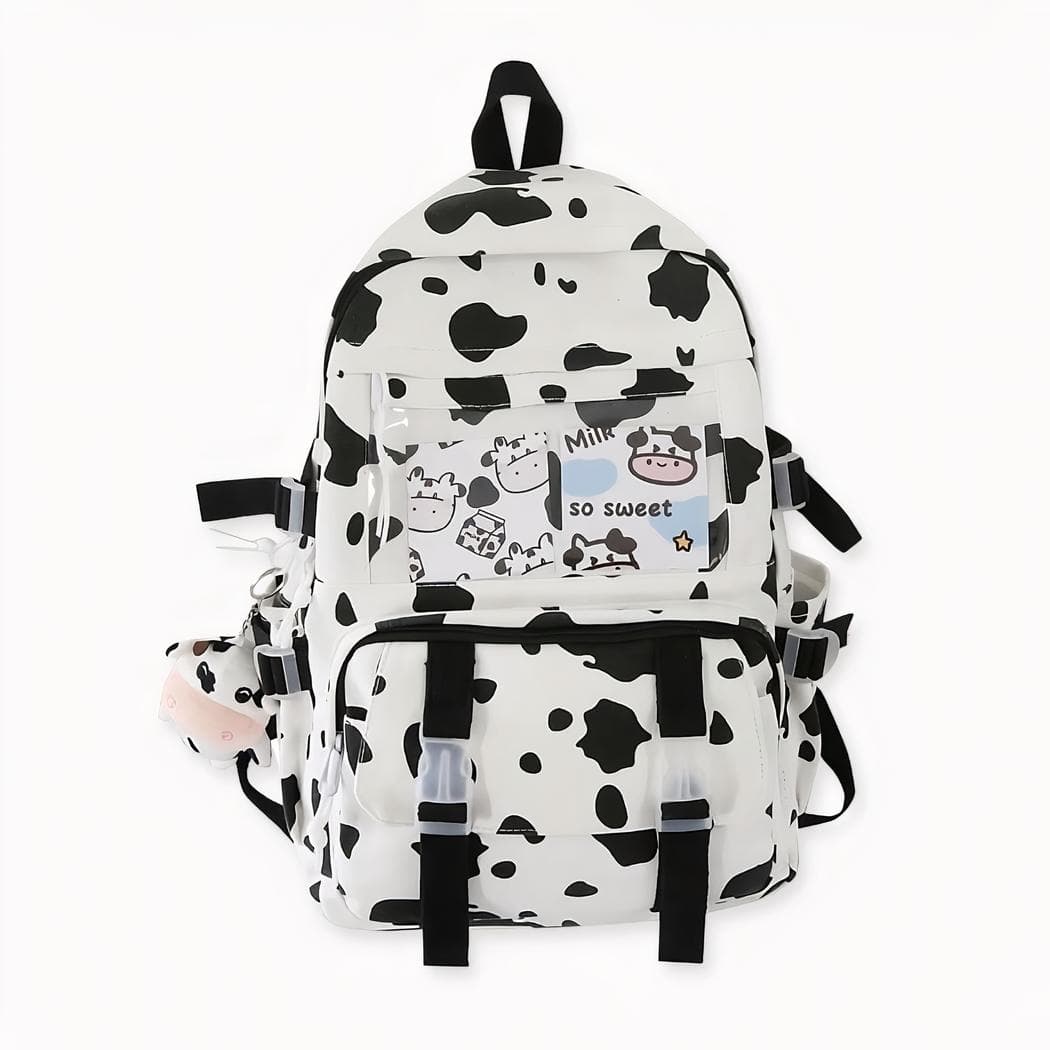 Sac à dos avec imprimés de vache