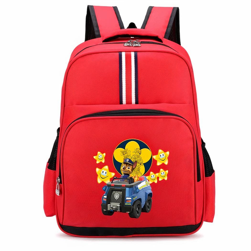Sac à dos avec un motif de Chase de la Pat'Patrouille - rouge,s